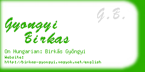 gyongyi birkas business card