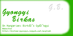 gyongyi birkas business card